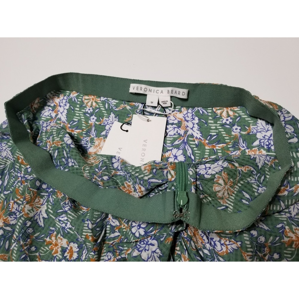 Veronica Beard Hazel Floral Asymmetric Ruffle Skirt Seafoam NWT Size M $298 - Picture 13 of 16